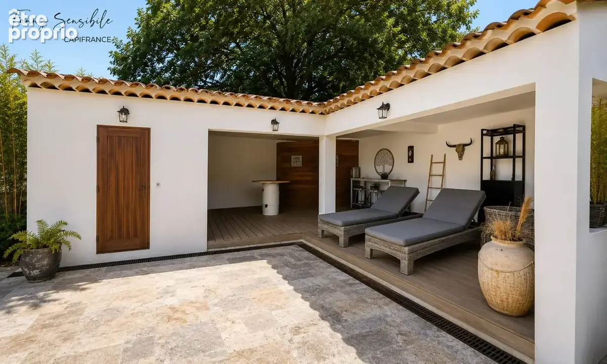 Maison 185 m² + annexe – piscine / pool house – terrain 1200 m² - village à pied - photo 4