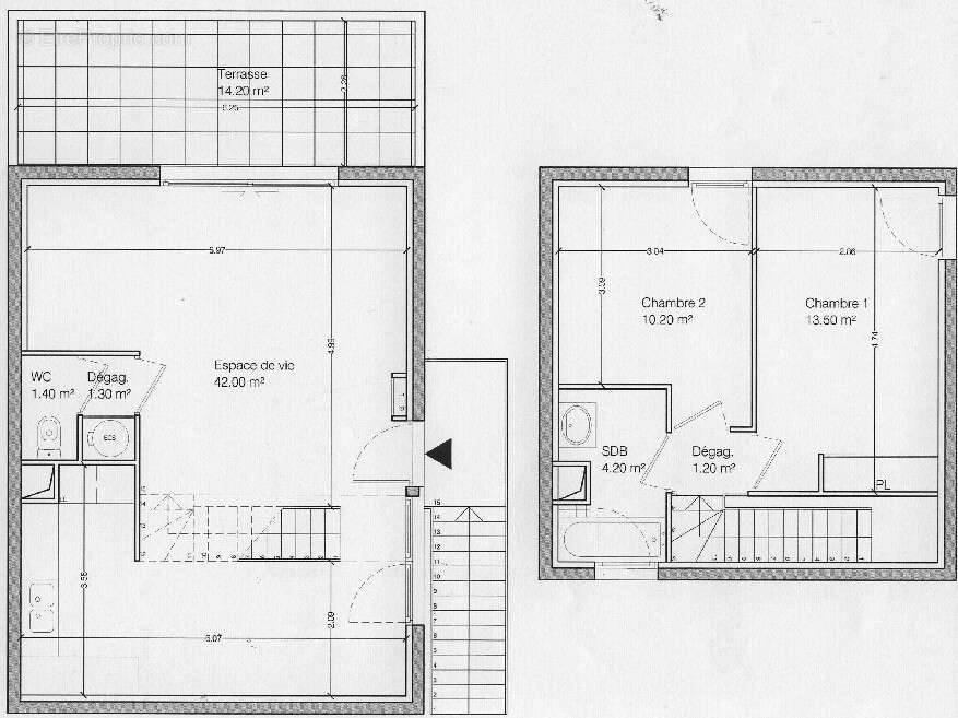T3 duplex avec terrasse - photo 15