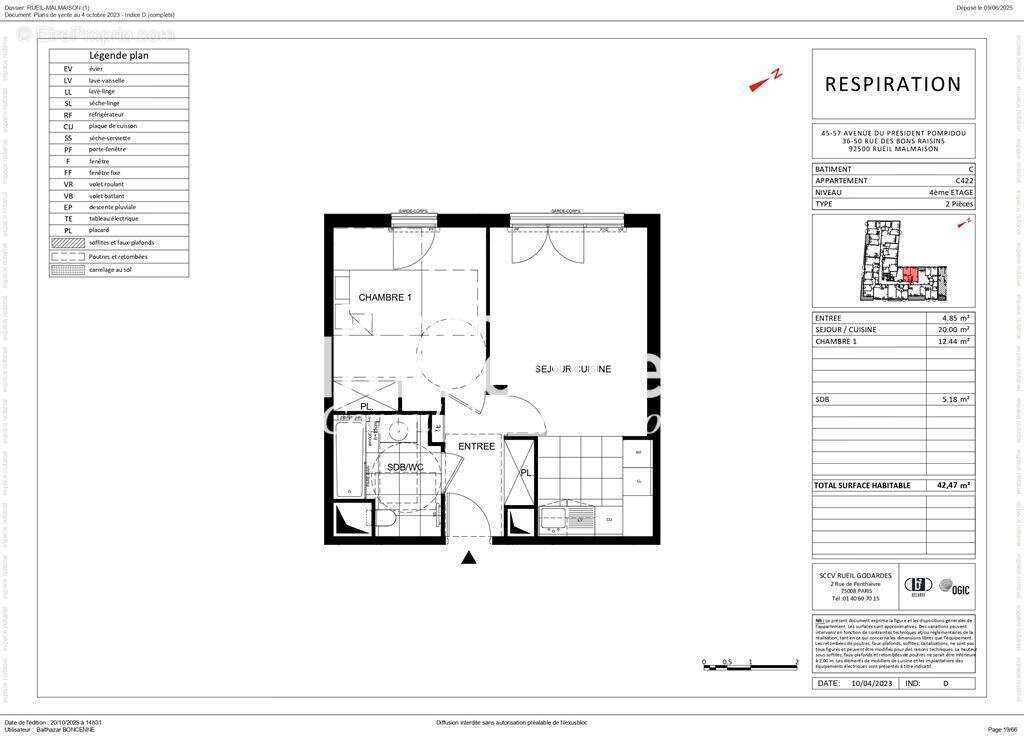 Appartement à RUEIL-MALMAISON