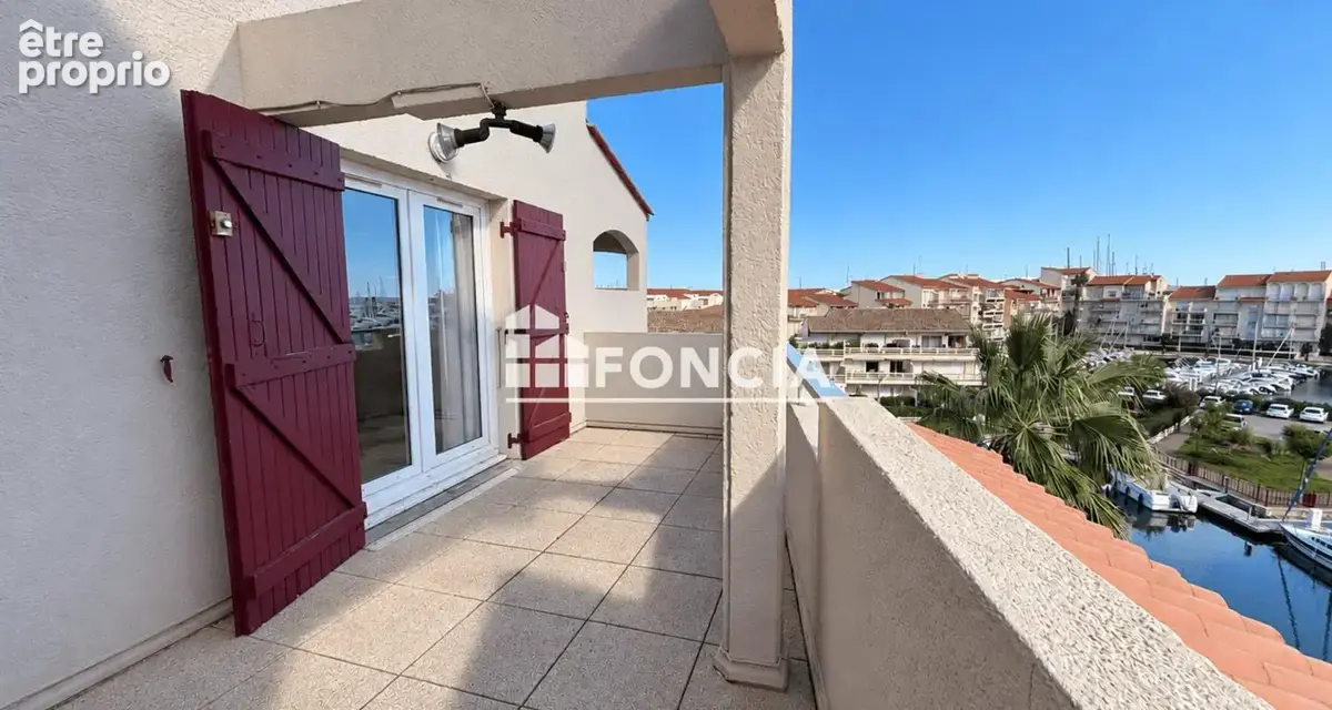 Canet-port / marina – duplex t3 – dernier étage – 2 terrasses – vue marina – parking privatif - gararge sus - photo 2