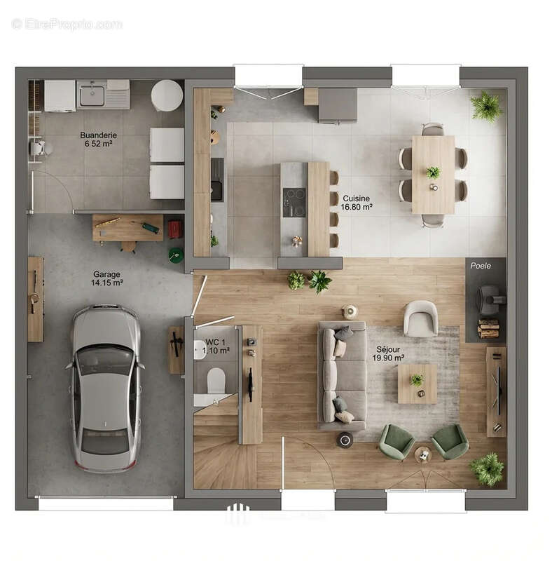 Maison étage 93 m2 habitable - photo 3