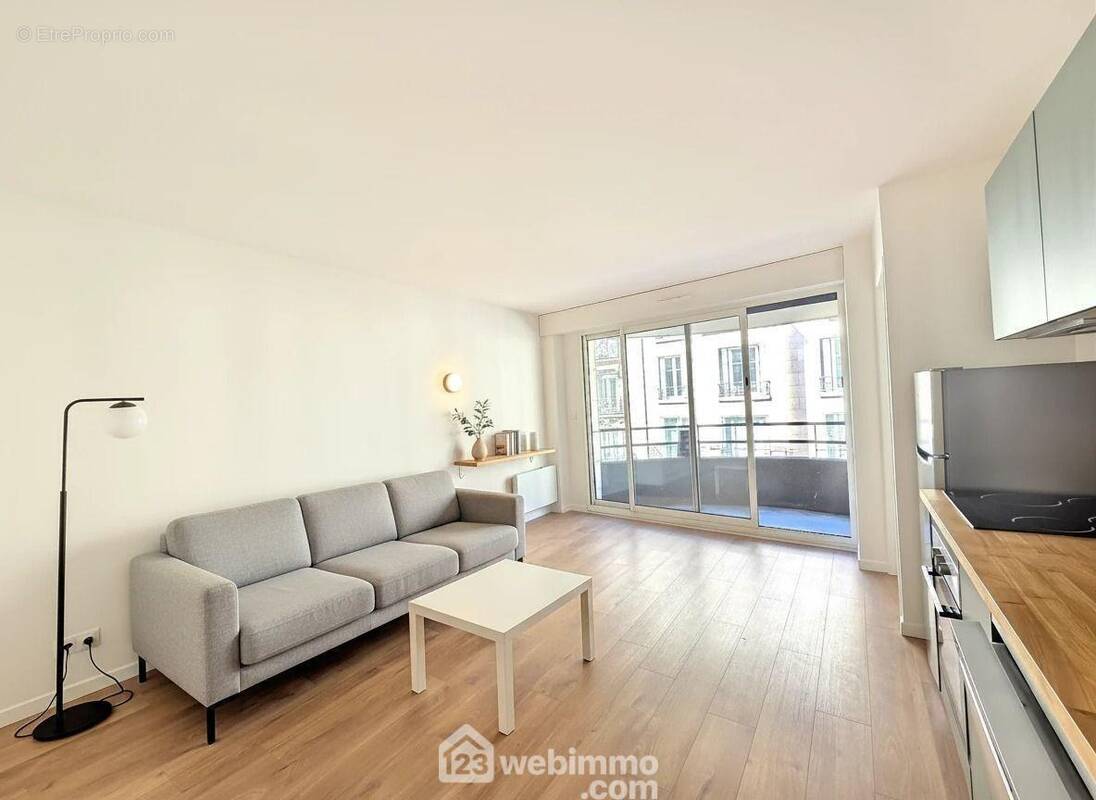 Un beau séjour de 21m2 donnant sur un balcon ensoleillé. - Appartement à PARIS-15E