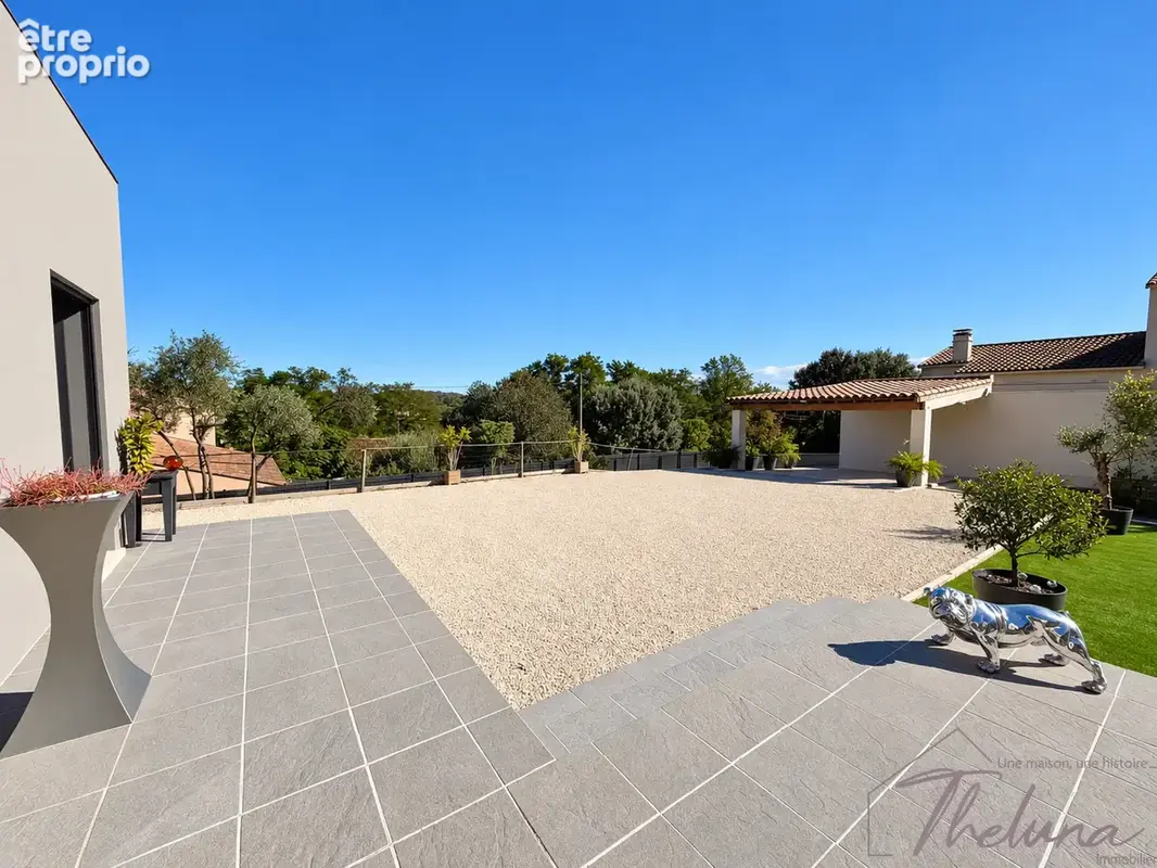 COMPS   Villa contemporaine de plain-pied de 110 m2 avec piscine, pièce de vie de 55 m2 et vue dégagée - photo 14