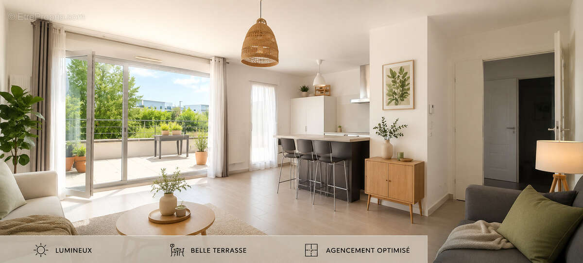 T2 en rez-de-chaussée avec terrasse - photo 2
