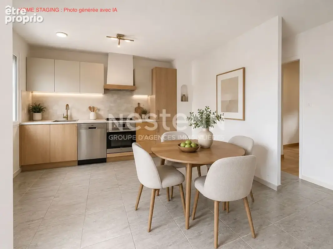 EVRES : Maison de plain pied, 4 pièces, 3 chambres, garage et jardin - photo 6