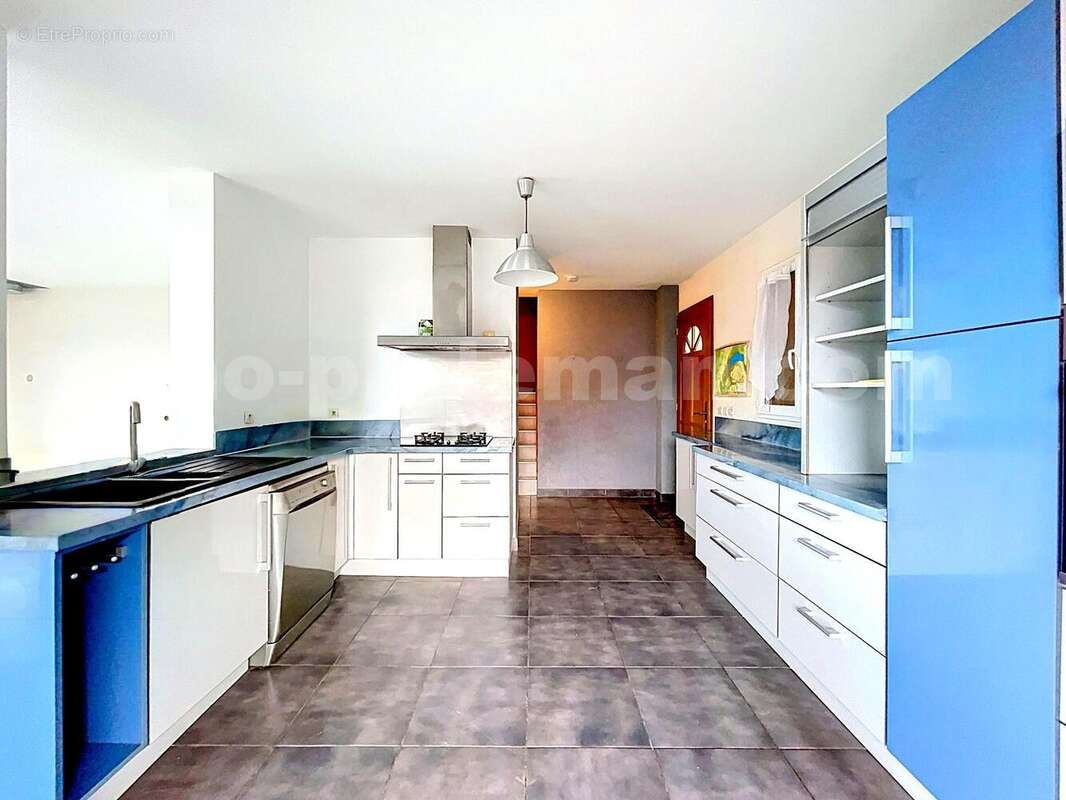 Maison_individuelle_Saint_Gingolph_proche_frontière_Suisse_Lausanne_Vallais_villa_volume_vue_Lac_léman_montagne_commodité_salon_séjour_cuisine_idéal_investisseur - Maison à SAINT-GINGOLPH