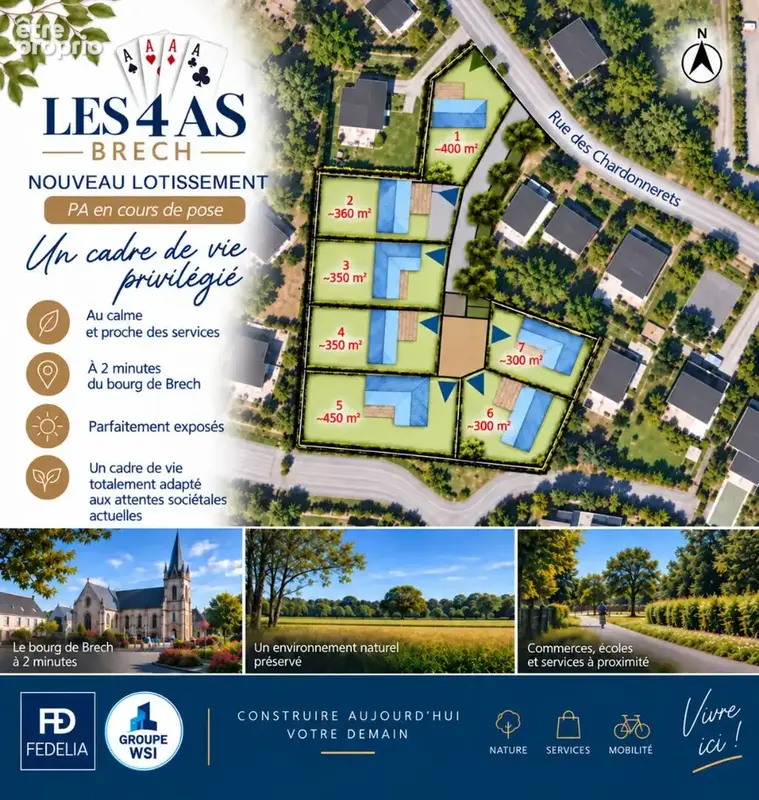 Photo Terrain à Brech au prix de 119 000€