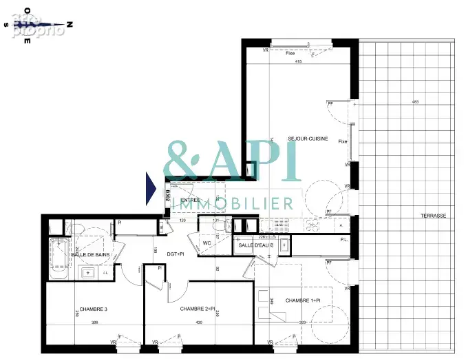 Thonon les bains appartement t4 avec grande terrasse - photo 2