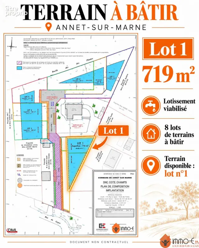 Terrain 700 m² à vendre à Annet-Sur-Marne (77410) - photo 2