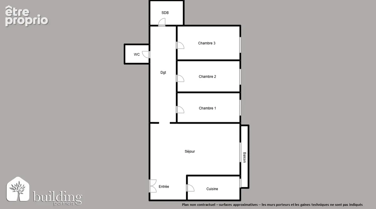Courbevoie Kilford/Gare - Appartement 4 pièces de 81m² et 4 m² de balconnet - photo 2