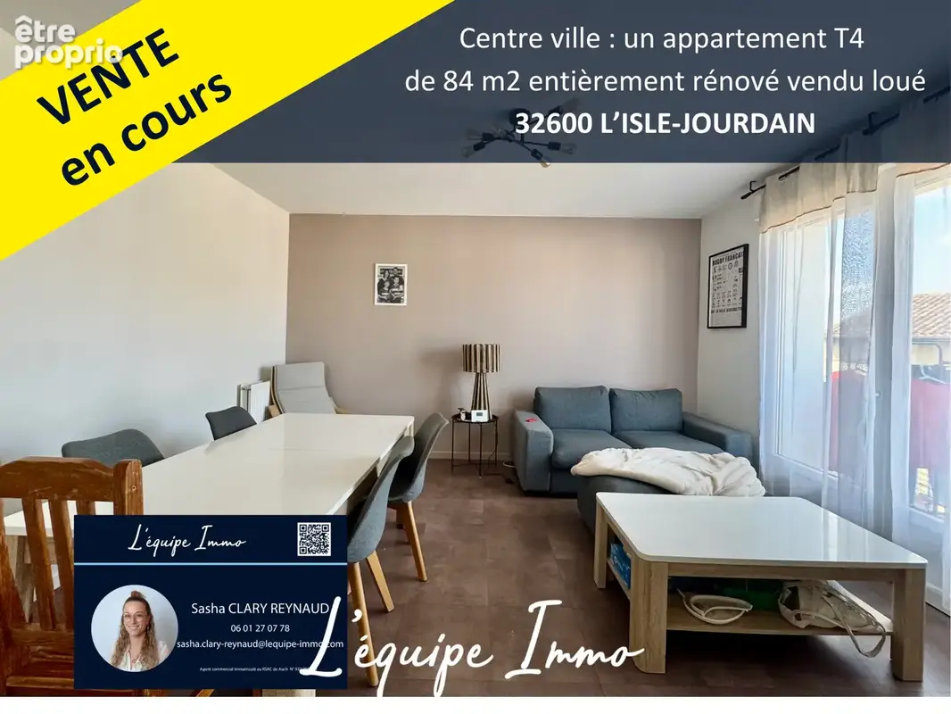 Investissement locatif - Appartement rénové T4 84m2 avec balcon - PLEIN CENTRE VILLE - photo 1