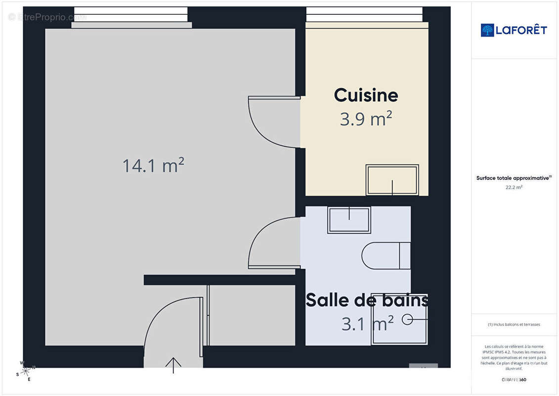 Studio de 22m² - photo 7
