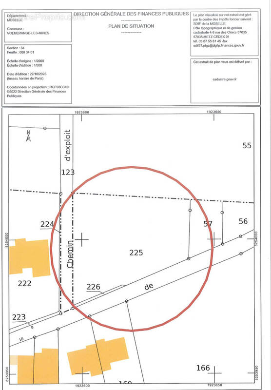 Terrain à VOLMERANGE-LES-MINES