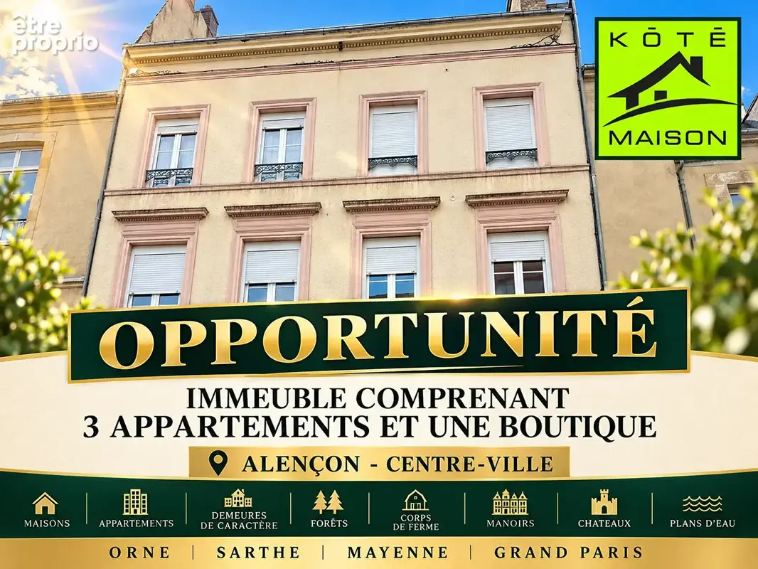 Immeuble  4 appartements  et 1 boutique a vendre alencon - photo 3