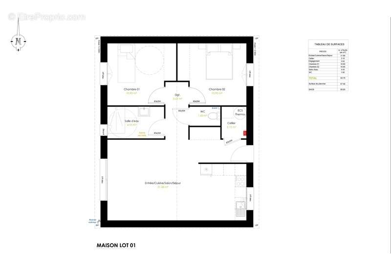 deux maison Estillac - photo 8