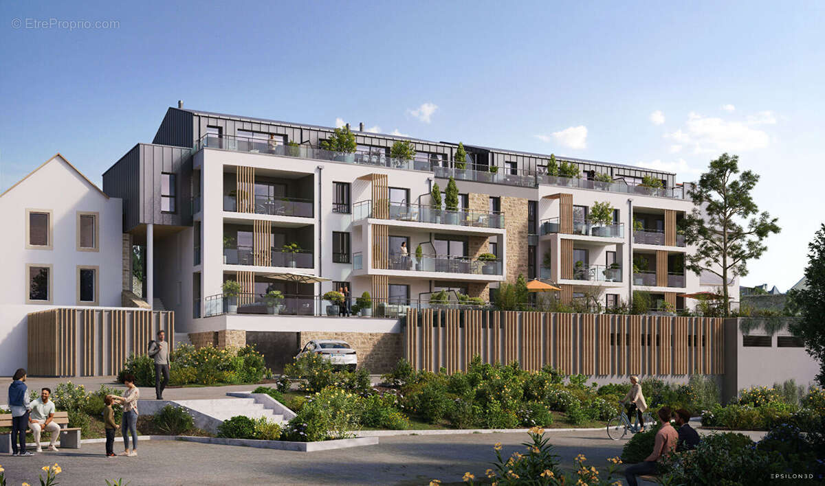 Quimper - "bourg les bourgs" - appartement t2 neuf de 47 m² avec grand balcon au sud - photo 3