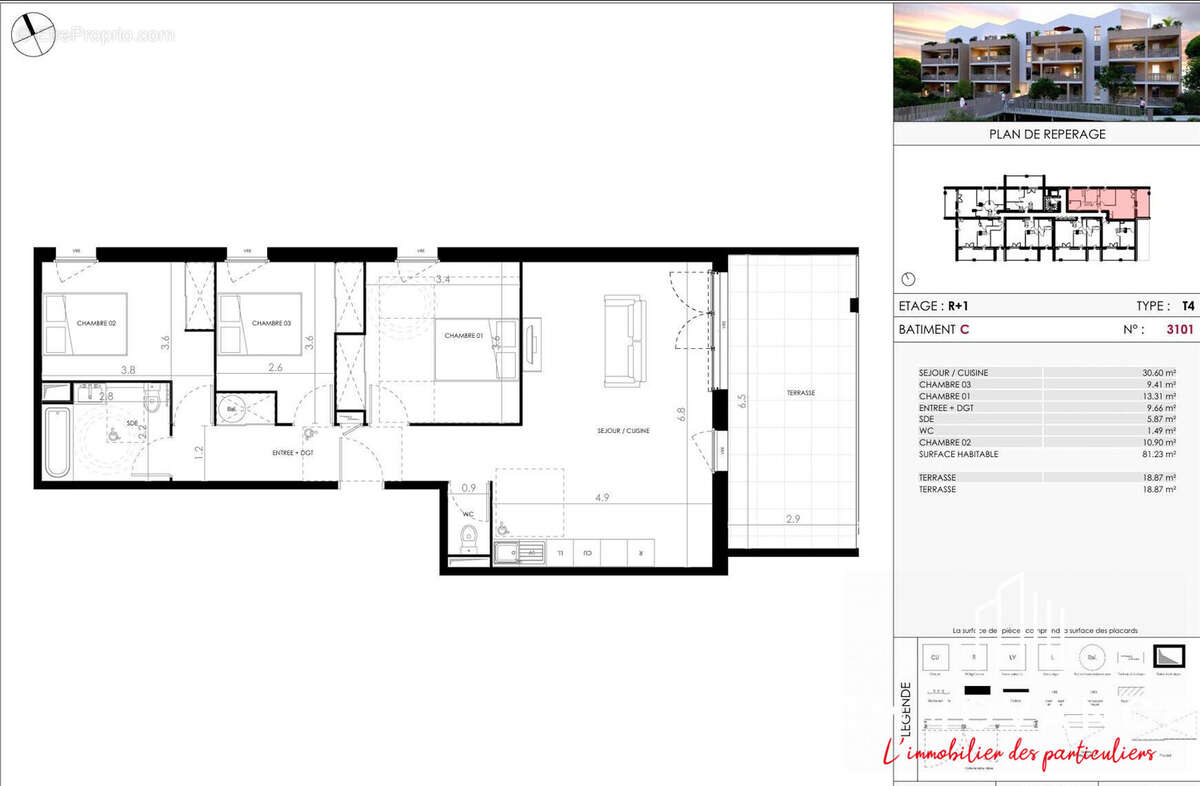 Appartement à COURNONTERRAL