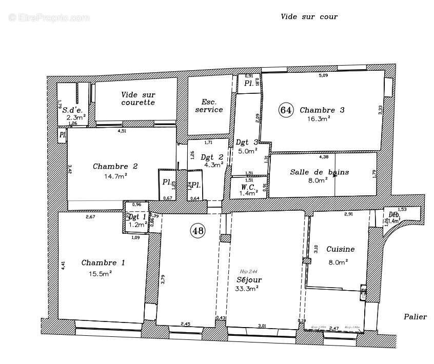 Appartement à PARIS-3E