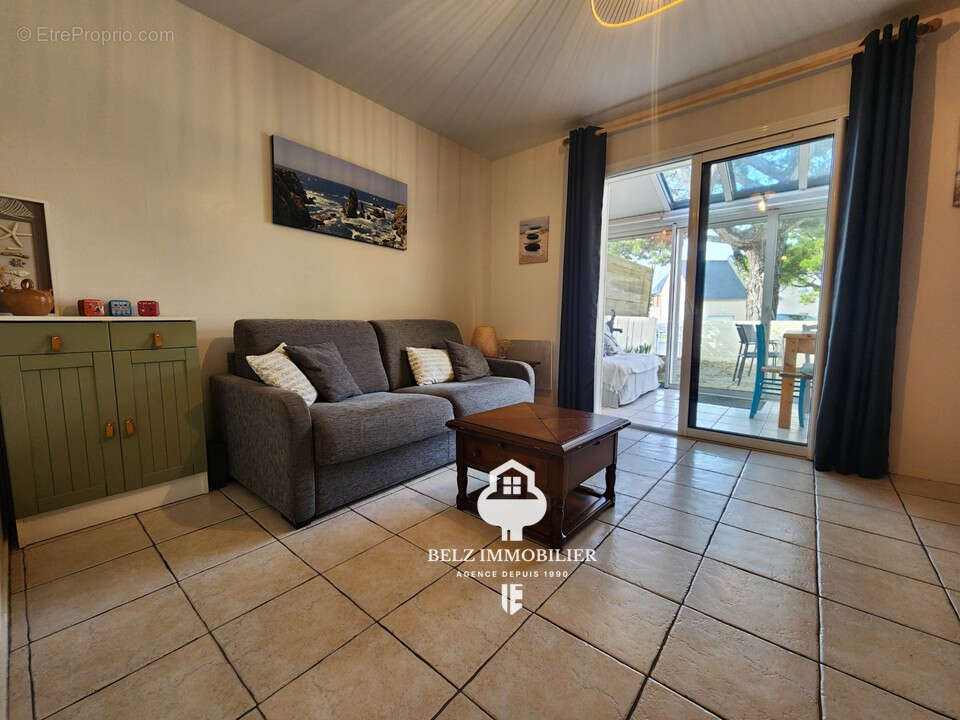 MORBIHAN SUD Proche de la mer et d'Etel Appartement Erdeven 2 pièce(s) en rez-de-jardin av ec véranda et terrasse - photo 3