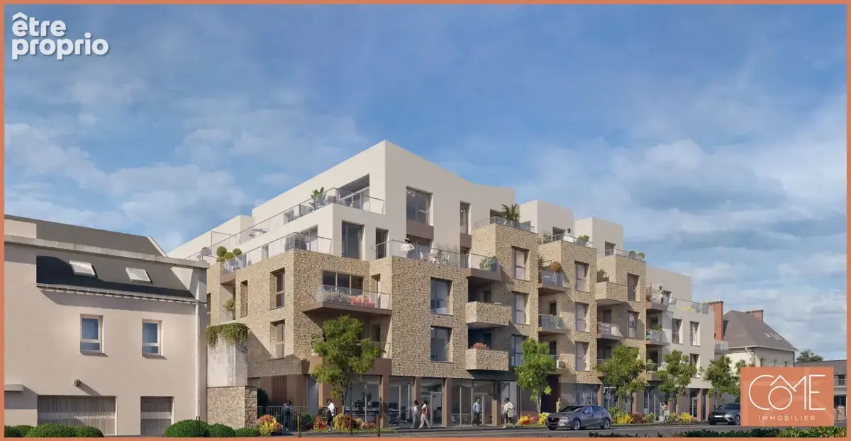Grand type 2 48,94m² - terrasse de 20m² - vue jardin interieur - ouest - centre-ville - saint-grégoire - photo 3