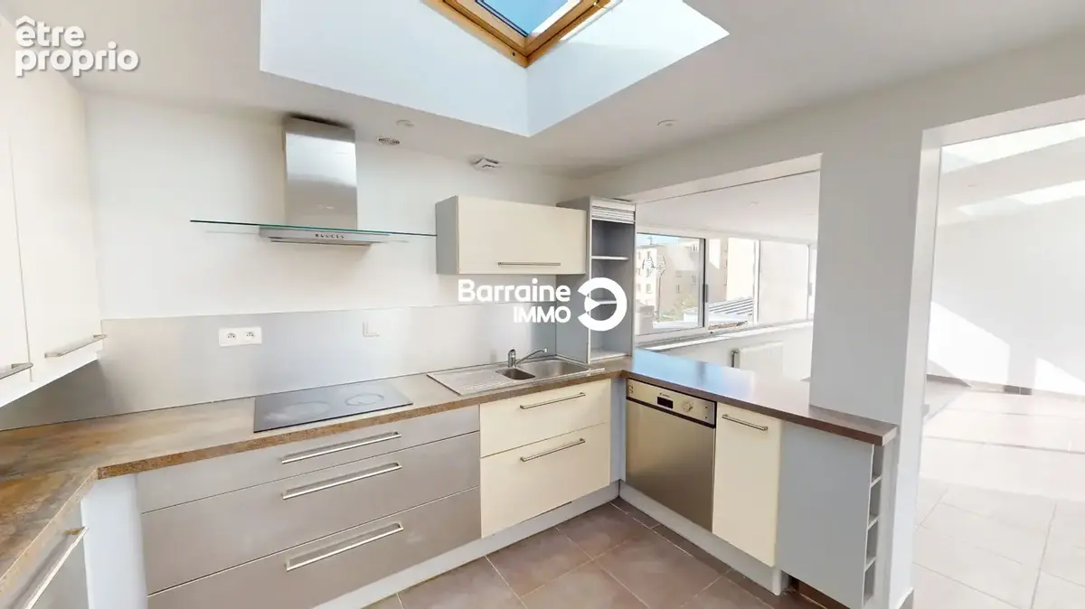 A vendre  brest  saint-marc / douric  appartement t4 81 m²  2 chambres  exposition sud   apercu mer - photo 1