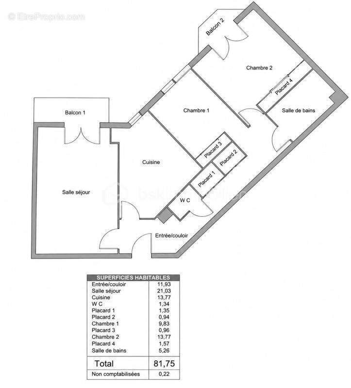 QUIMPER BRADEN – T3 de 82 m² – Double Balcon et Garage Exceptionnel de 39 m² - photo 11