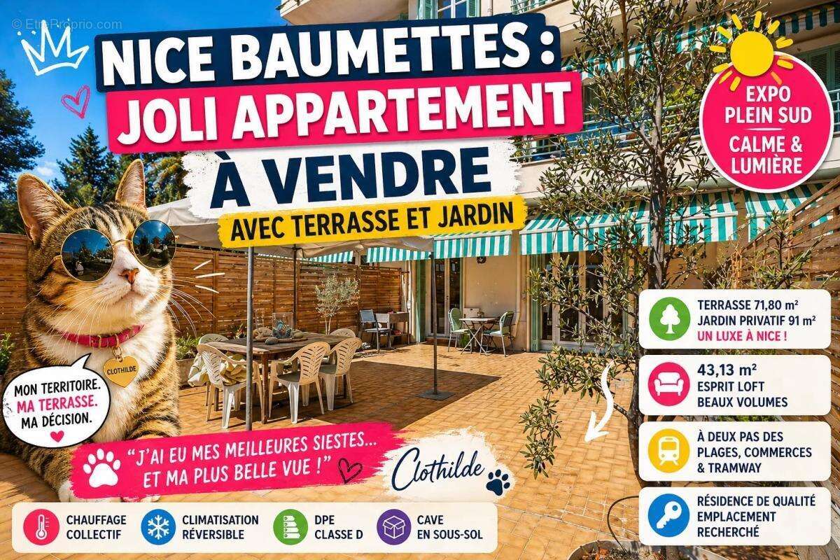 Nice Baumettes : joli appartement avec terrasse et jardin - photo 15