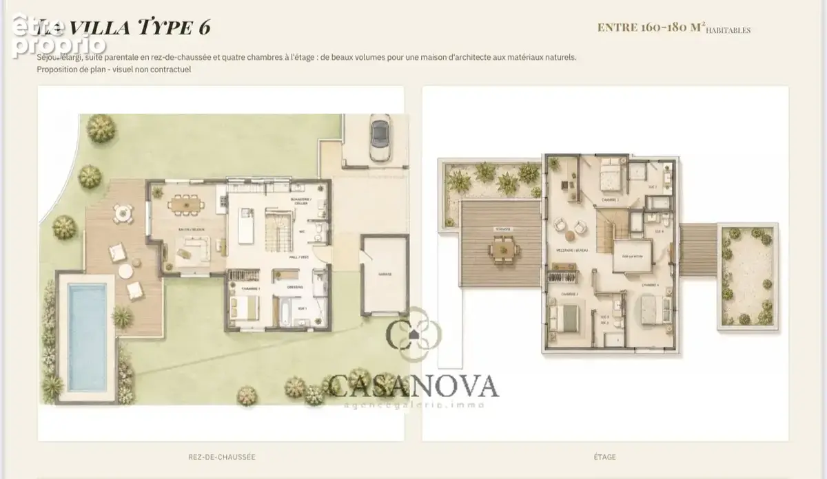 Villa d'architecte T5/T6 de 160 m² avec piscine et terrain de 744 m² à Montferrier-sur-Lez - photo 3