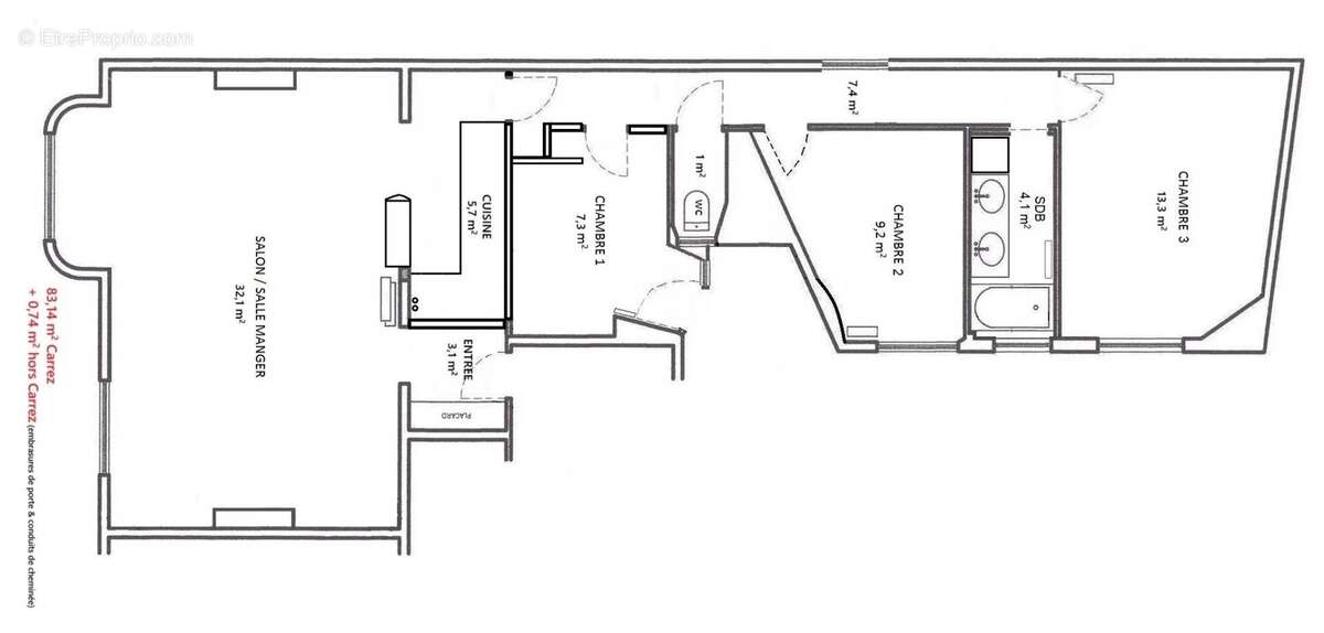 Appartement à PARIS-16E