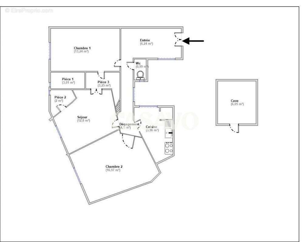 Appartement à PARIS-1E