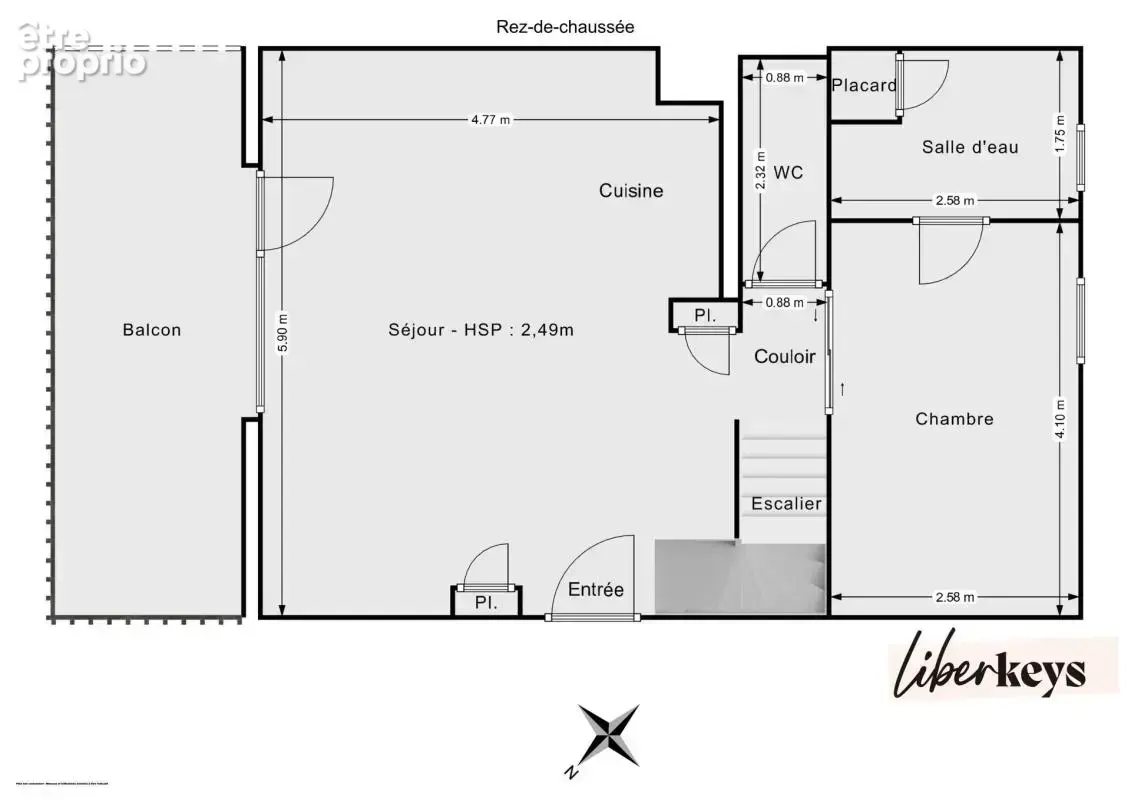 Duplex T5 traversant / Rillieux-village / dernier étage / terrasse ouest / stationnement - photo 10