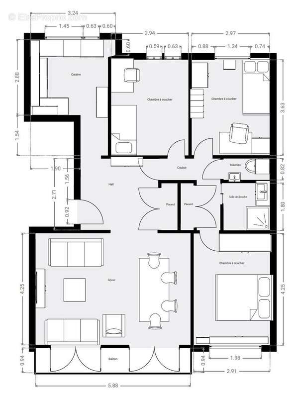 Appartement à COURBEVOIE