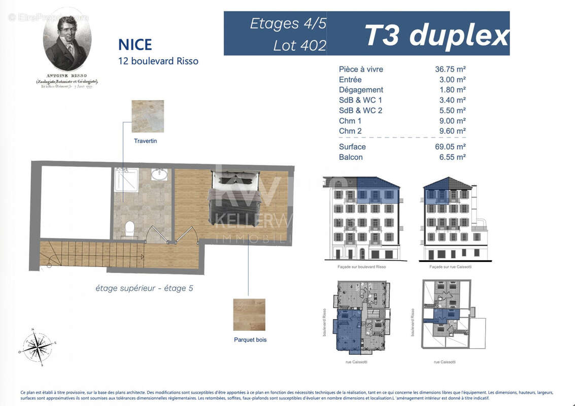 Appartement 69 m² à Nice  - photo 7