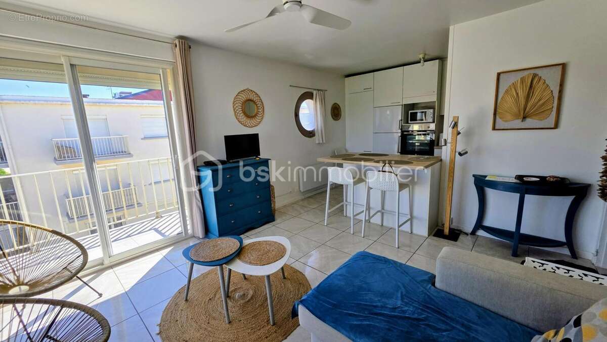 Palavas les flots appartement t3 renove vue mer dernier etage terrasse - photo 6