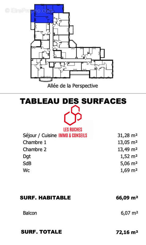 Appartement à SAVIGNY-LE-TEMPLE