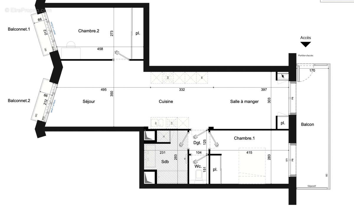 Appartement à PARIS-18E