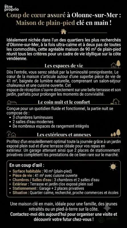 Maison 90 m² à Olonne-Sur-Mer  - photo 8
