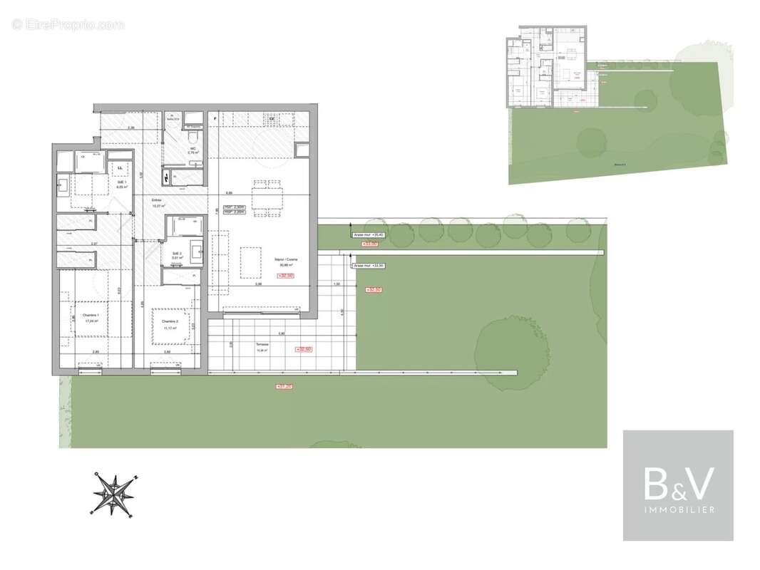 Bel appartement 3 pièces de 81 m² avec jardin privatif - photo 5