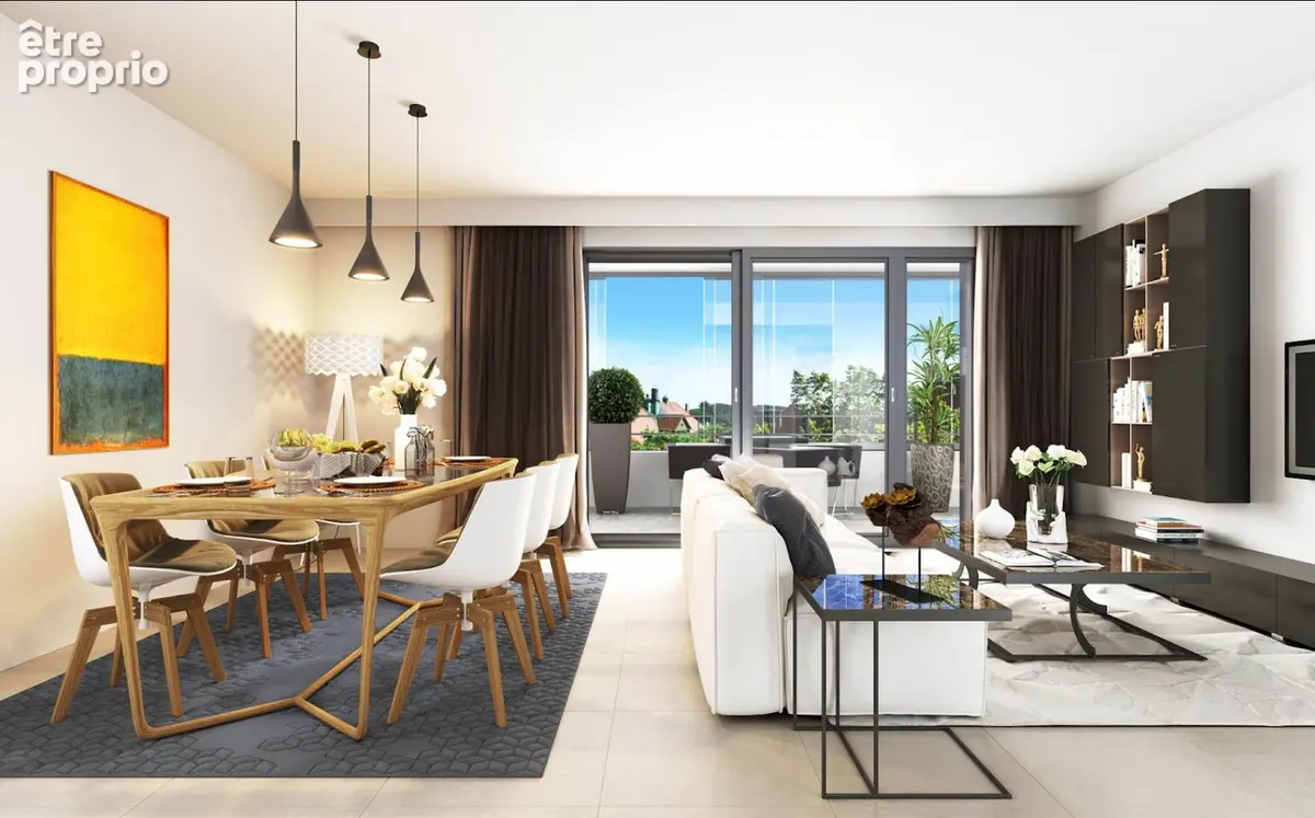 Appartement t3 de 65 m2 avec terrasse de 13m2 3eme etage sud ouest - photo 2