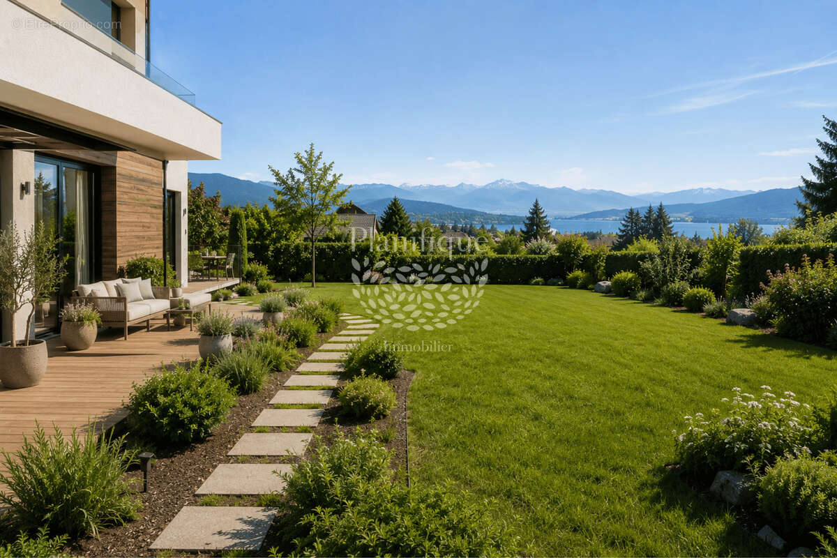 Grand jardin d'exception à Sciez   Villa contemporaine T4 avec vue sur les Alpes - photo 12