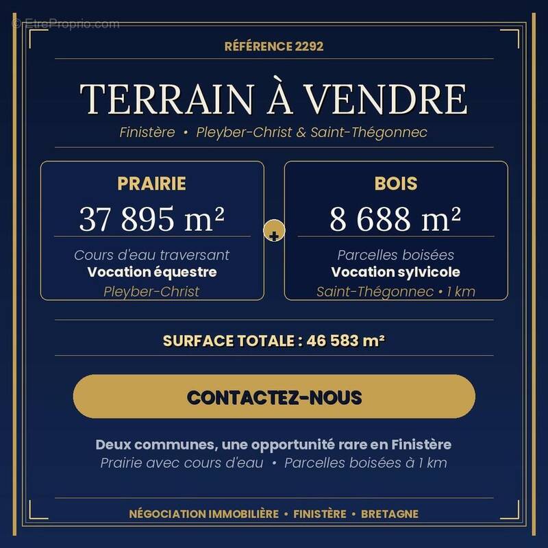 Terrain à PLEYBER-CHRIST