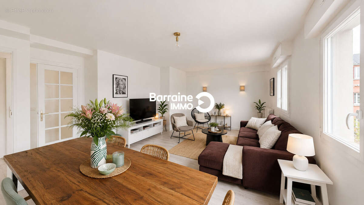 Lorient hypercentre - appartement t6 de 116m² avec acces cour commune fermee pour stationnement - photo 6