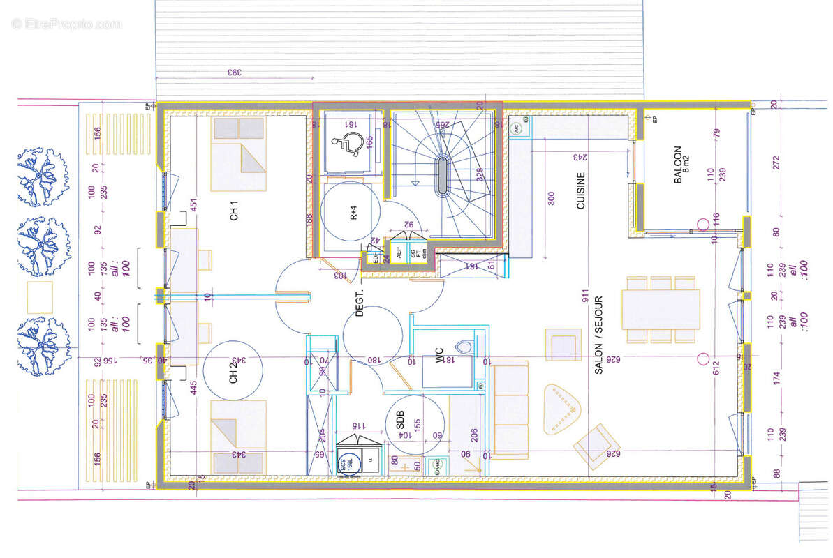 Quartier jeanne d'arc - t3 neuf de 100 m2  avec terrasse - photo 13