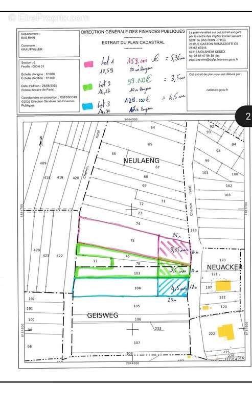 Terrain à VENDENHEIM