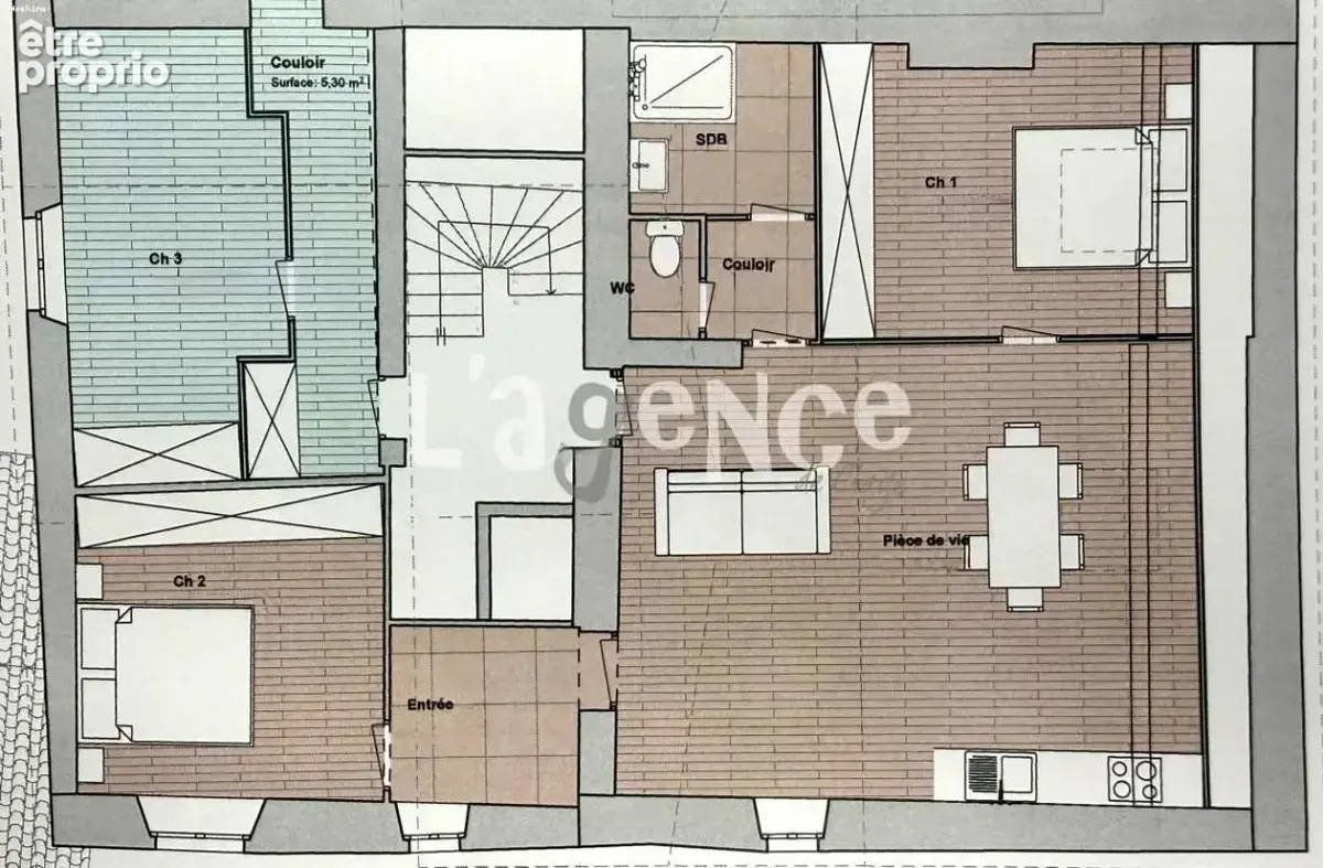 Appartement 3 pièces - photo 2