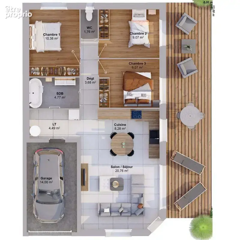 Maison 5 pièces 72 m2 - photo 3
