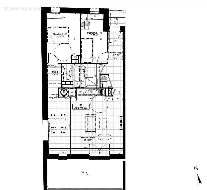 Appartement à SAINT-GEORGES-DE-DIDONNE