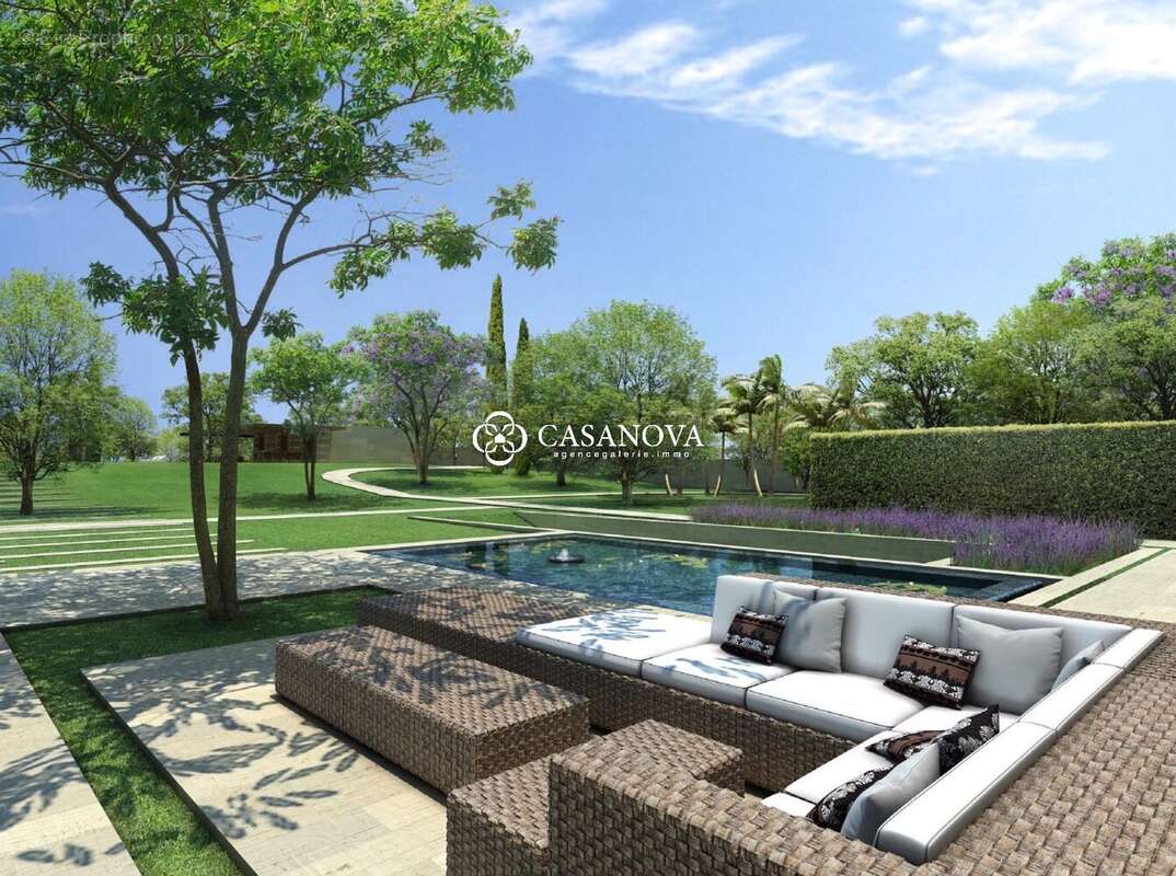 Domaine d'architecte 1500 m² parc 2 hectares vue mer arrière-pays - photo 4