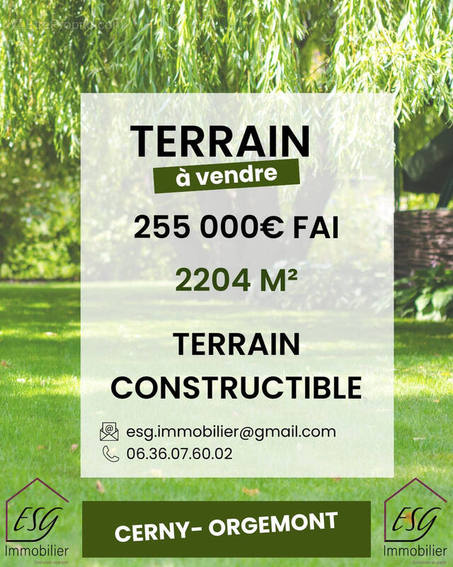Terrain à CERNY