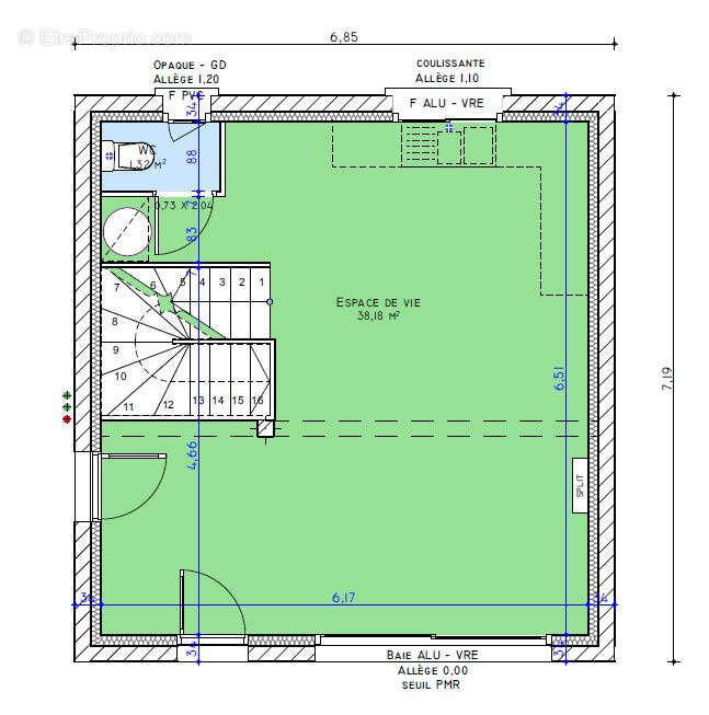 Maison mitoyenne T4 avec jardin et 2 stationnements - photo 3